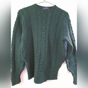 Green Cable Knit Sweater